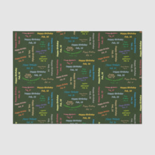 Papier Mousseline Février, 16 Anniversaire Tissue Paper