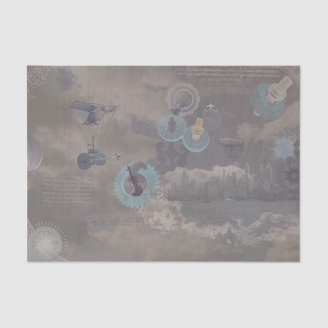 Papier Mousseline Ficelles de violon de Steampunk (Recto)