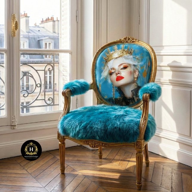 Papier Mousseline Fierce Gold Queen Découpage Art Abstrait (Créateur téléchargé)