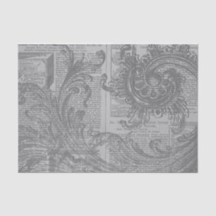 Papier Mousseline Filigree gris