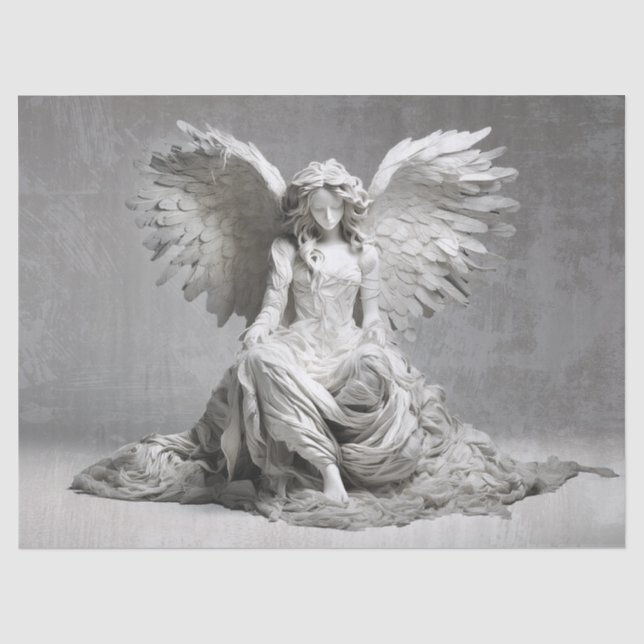 Papier Mousseline Fille Ange Divine (Recto)