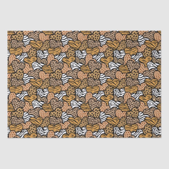 Papier Mousseline Fille Beige Joueuse Coeurs Posters de animaux Nom (Recto)
