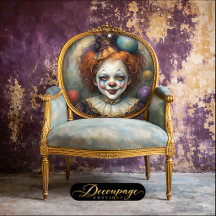Fille Clown Fantaisiste Découpage