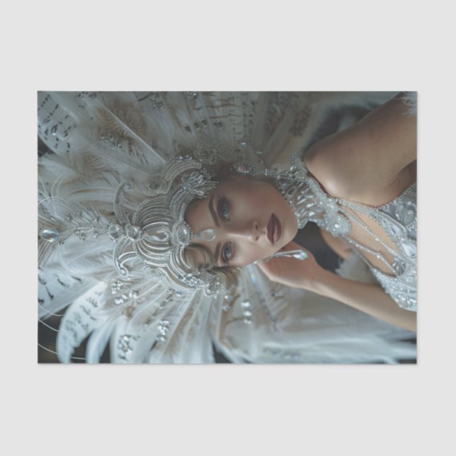 Papier Mousseline Fille Flapper des années 192026 (Recto)