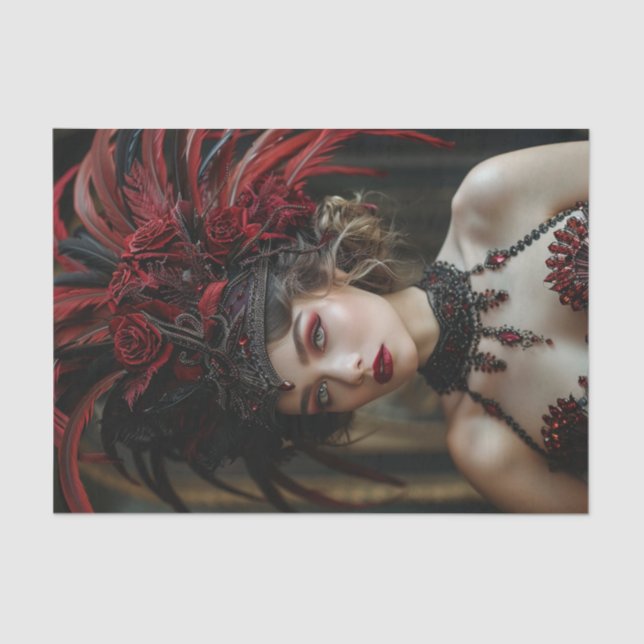 Papier Mousseline Fille Flapper des années 192034 (Recto)