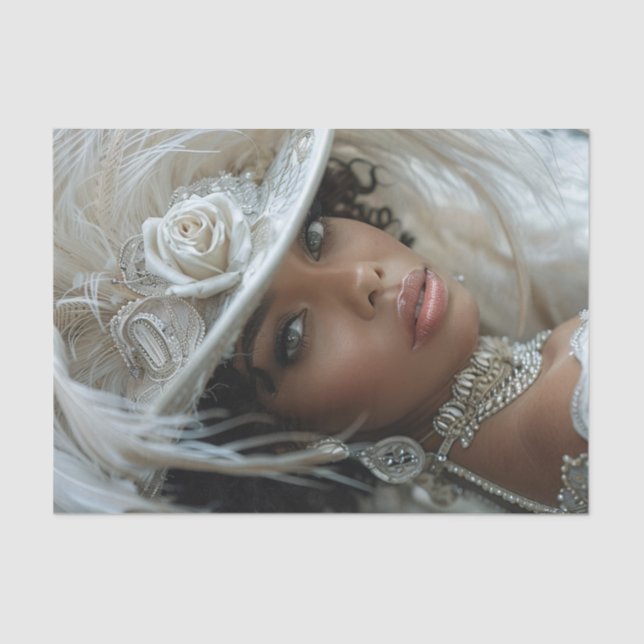 Papier Mousseline Fille Flapper des années 19209 (Recto)