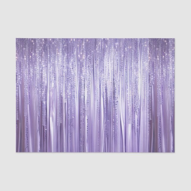 Papier Mousseline Fille Lavande Violet Glam Tinsel Grilles (Recto)