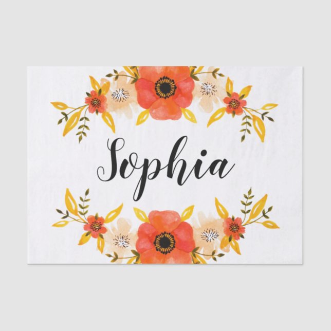 Papier Mousseline Fille Motif de Noël rose et blanc Snowflakes (Recto)