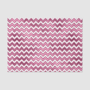 Papier Mousseline Fille rose blanc Zigzag rayures