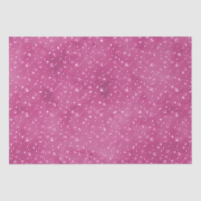 Papier Mousseline Fille rose étincelle Parties scintillant Fleurs (Recto)