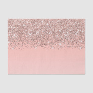 Papier Mousseline Fille Rose Gold Confetti Pink Gradient Ombre