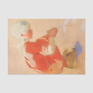 Papier Mousseline Fille sur le sable, Helene Schjerfbeck