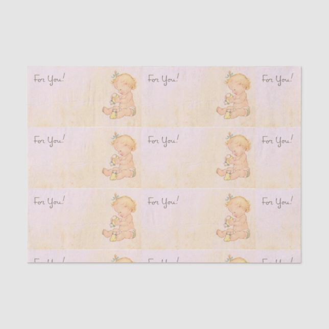 Papier Mousseline Fille vintage (Recto)