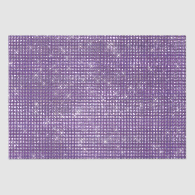 Papier Mousseline Fille violette brillante étincelante (Recto)
