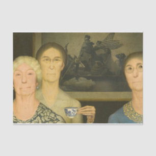 Papier Mousseline Filles de la révolution par Grant Wood