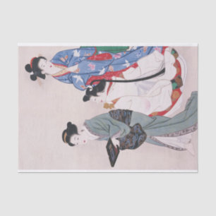 Papier Mousseline Filles de travail par Yamaguchi Soken