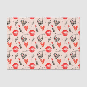 Papier Mousseline Filles Lèvres Lipstick (Design 26 Red Series)