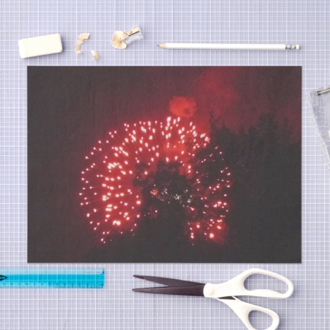 Papier Mousseline Fireworks 7 papier de tissu (Artisanat)