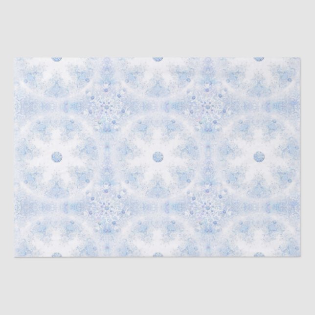 Papier Mousseline Flacon de neige bleu glace (Recto)