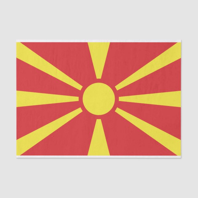 Papier Mousseline Flag de Macedonia (Recto)