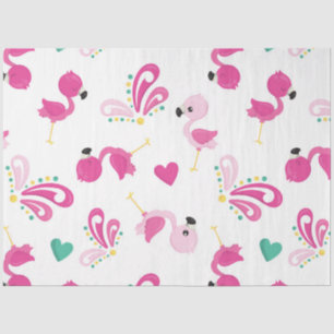 Papier Mousseline Flamant rose Amusement Design 2