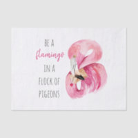 Flamant rose Aquarelle Exotique Rose Moderne Avec