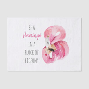Papier Mousseline Flamant rose Aquarelle Exotique Rose Moderne Avec 