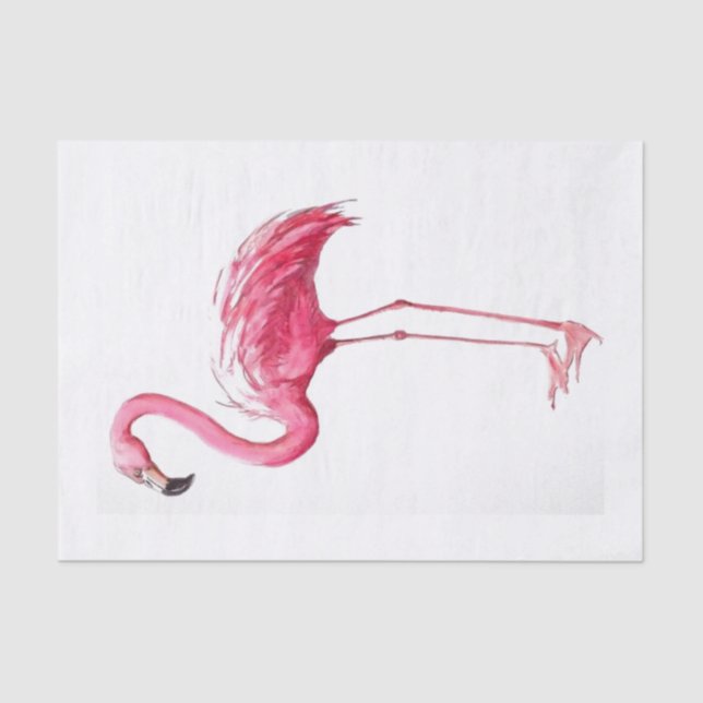 Papier Mousseline Flamant rose rose (Recto)