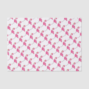 Papier Mousseline Flamant rose rose chaud Tropical Island Bird Print