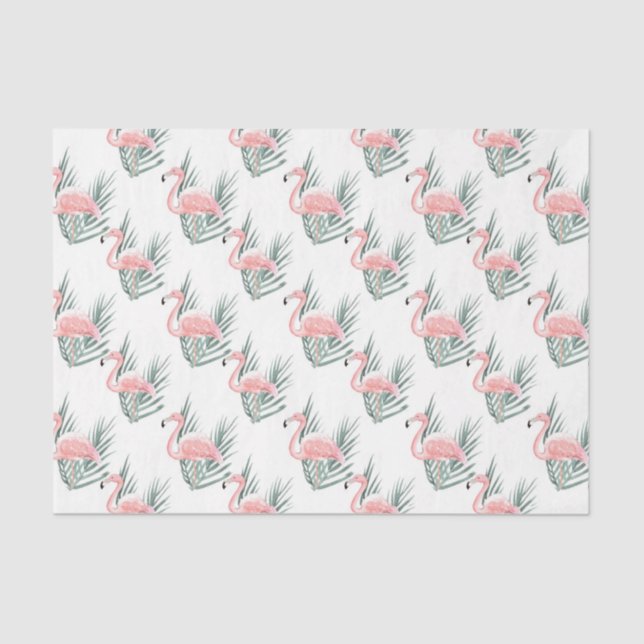 Papier Mousseline Flamant rose rose (Design 63 Pink Series) (Recto)