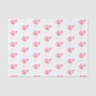 Papier Mousseline Flamant rose rose Motif Beach