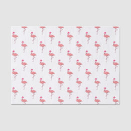 Papier Mousseline Flamant rose rose Motif du Père Noël