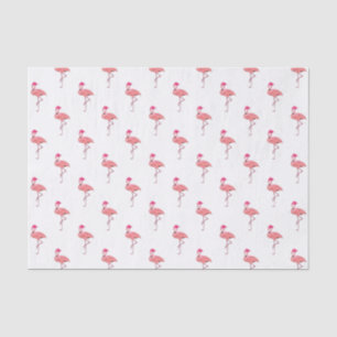 Papier Mousseline Flamant rose rose Motif du Père Noël