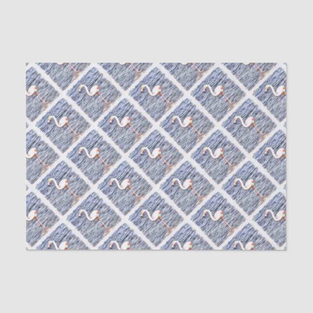 Papier Mousseline Flamant rose sauvage (Recto)