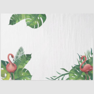 Papier Mousseline Flamant rose série Vibes tropicales Design 6
