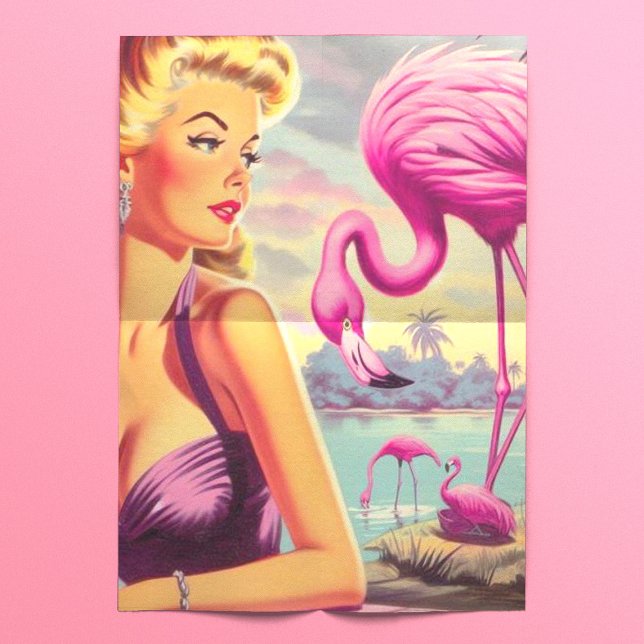 Papier Mousseline Flamant rose tropical - Montage (Créateur téléchargé)