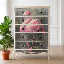 Flamant Rose Victorien Illustration Vintage