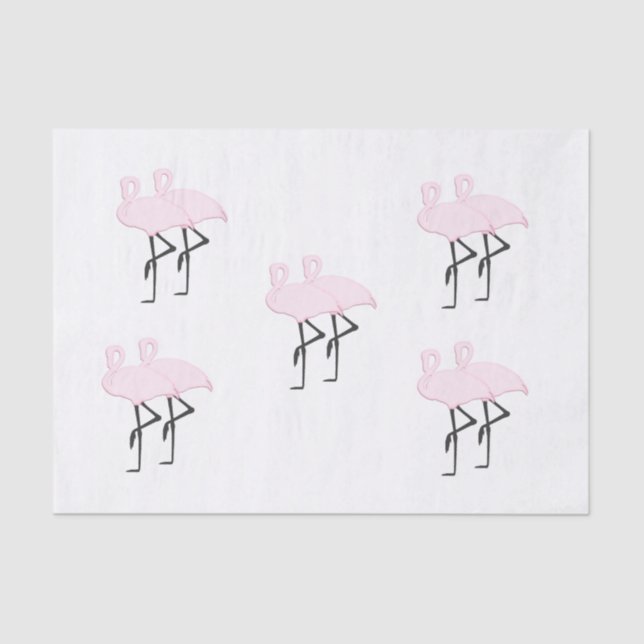 Papier Mousseline Flamants roses (Recto)