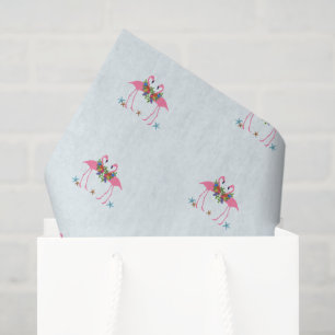 Papier Mousseline Flamants roses de Noël Starfish