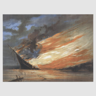 Papier Mousseline Flambeaux de la guerre civile rebelle sur le feu d