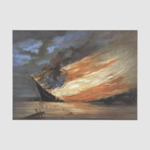 Papier Mousseline Flambeaux de la guerre civile rebelle sur le feu d