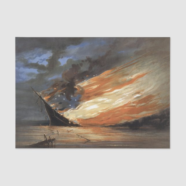 Papier Mousseline Flambeaux de la guerre civile rebelle sur le feu d (Recto)