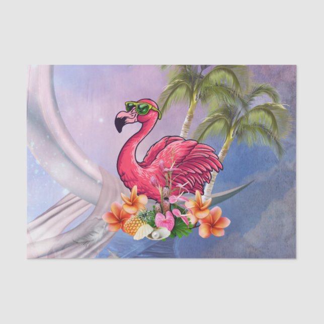Papier Mousseline Flamingo (Recto)