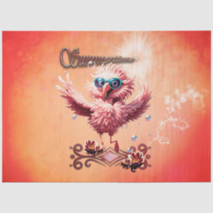Papier Mousseline Flamingo joli et joyeux accueillant l'été