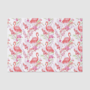 Papier Mousseline Flamingo rose motif de plage