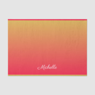 Papier Mousseline Flamme personnalisée rouge et jaune ombre