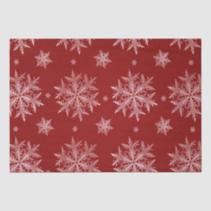Papier Mousseline Flammes de neige Red Holiday Christmas