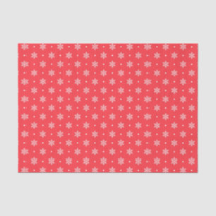 Papier Mousseline Flammes De Neige Sur Rouge