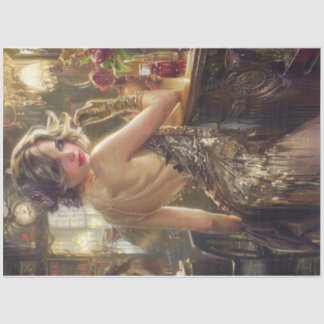 Papier Mousseline Flapper fille or