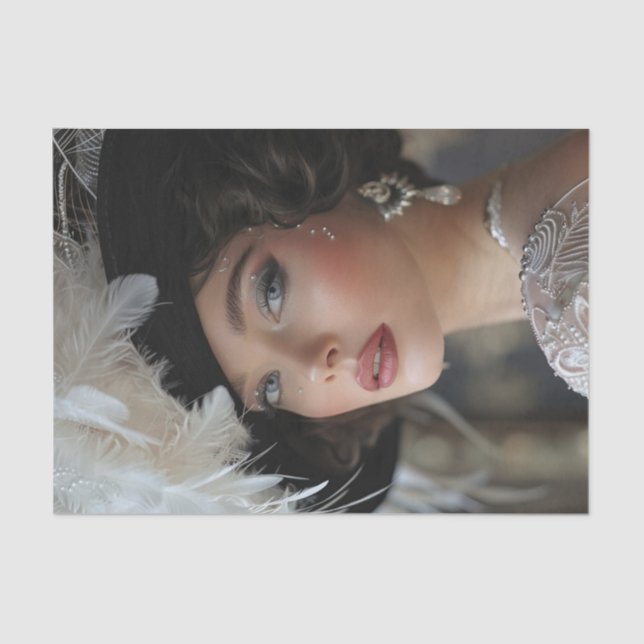 Papier Mousseline Flapper Girl2 des années 1920 (Recto)